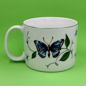 Monarch Blue Butterfly & Dragonflies Tabletops Unlimited Oversized Mug 16 oz
